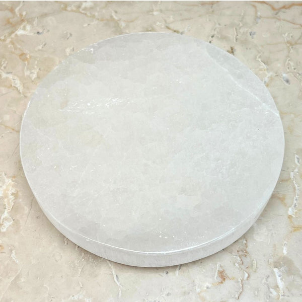 Selenite, round charging plate