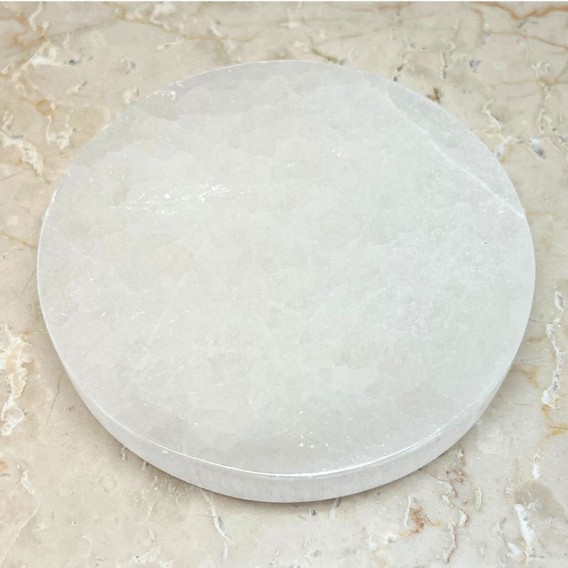 Selenit, rund laddningsplatta