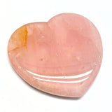 Rose quartz, large faceted heart