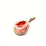 Mexican fire opal, silver pendant