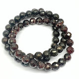 Garnet, faceted bracelet 8 mm