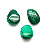 Malachite necklace with silver or gold plated chain