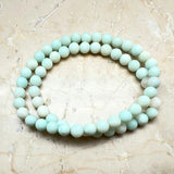 Matte amazonite bracelet 6 mm in 2 sizes