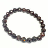 Garnet, faceted bracelet 8 mm