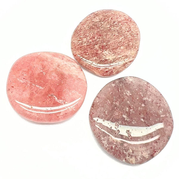 Strawberry quartz polished slab