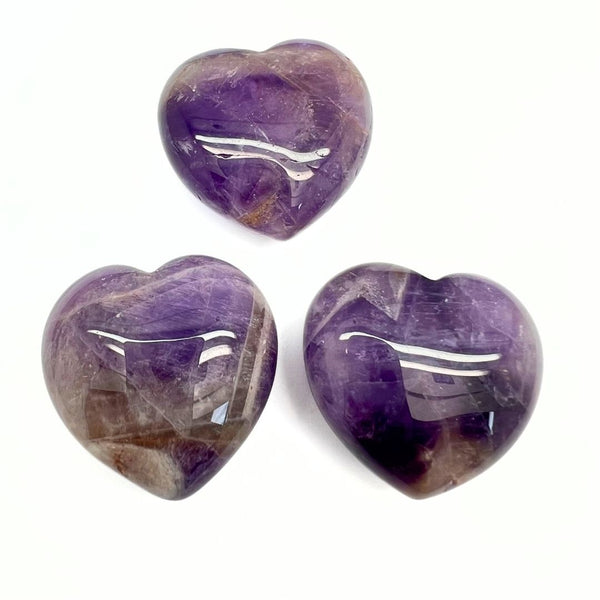Amethyst, heart in two sizes