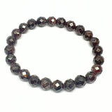 Garnet, faceted bracelet 8 mm
