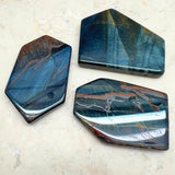 Hawk's Eye, polished slab straight sides per gram