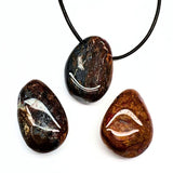 Pietersit, örnöga, trumlat hänge med hål