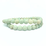 Matte amazonite bracelet 6 mm in 2 sizes