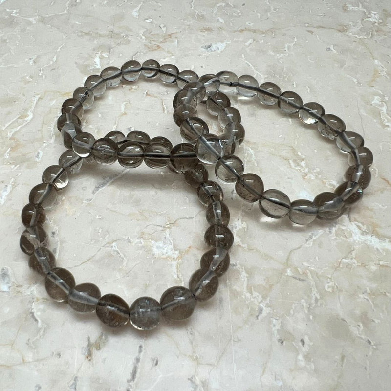 Smoky quartz, tumbled bracelet