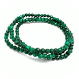 Malakit, fasetterat armband 4 mm