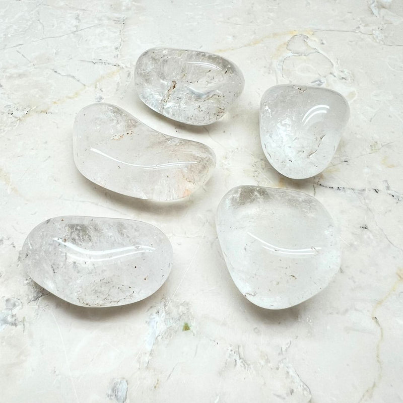 Rock crystal, tumbled stone