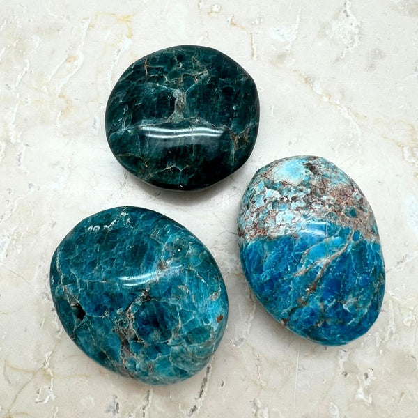 Apatite, extra large hand polished crystals