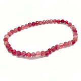 Rodonit, fasettslipat armband 4 mm