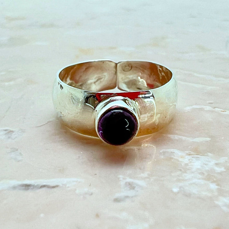 Ring onyx silver