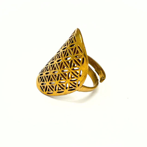 Flower of Life Ring in silver
