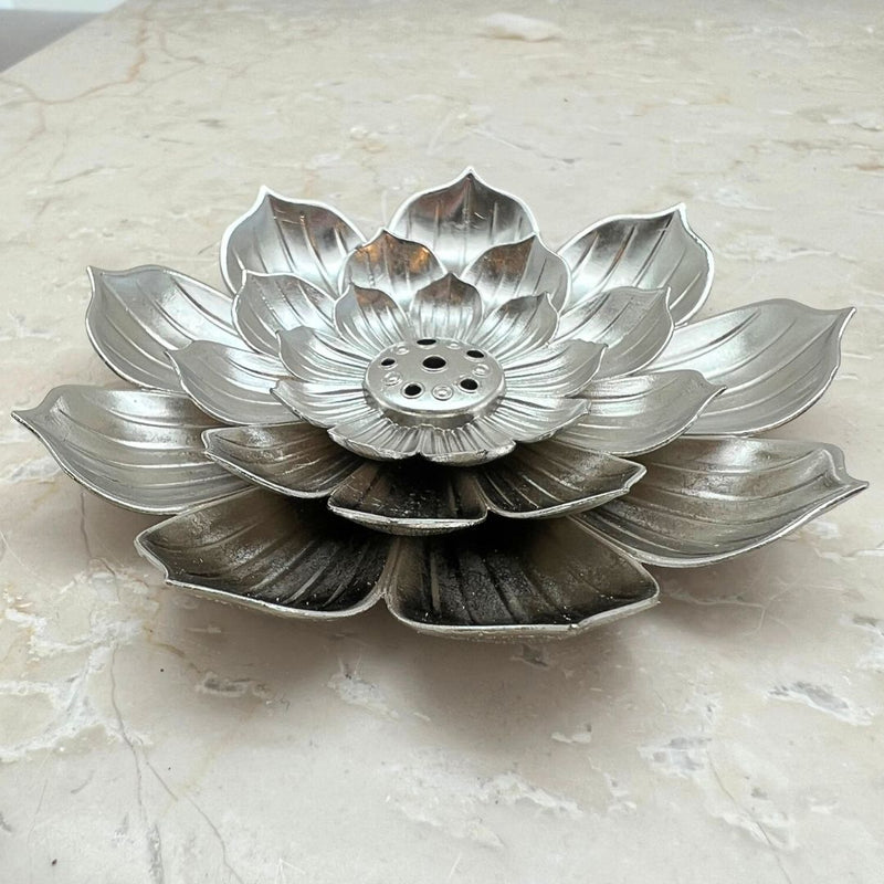 Rökelsehållare Lotus Silver