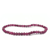 Rubin fasettslipat armband 4 mm