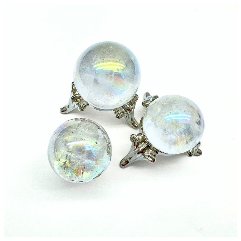 Rock crystal, aurora borealis crystal ball