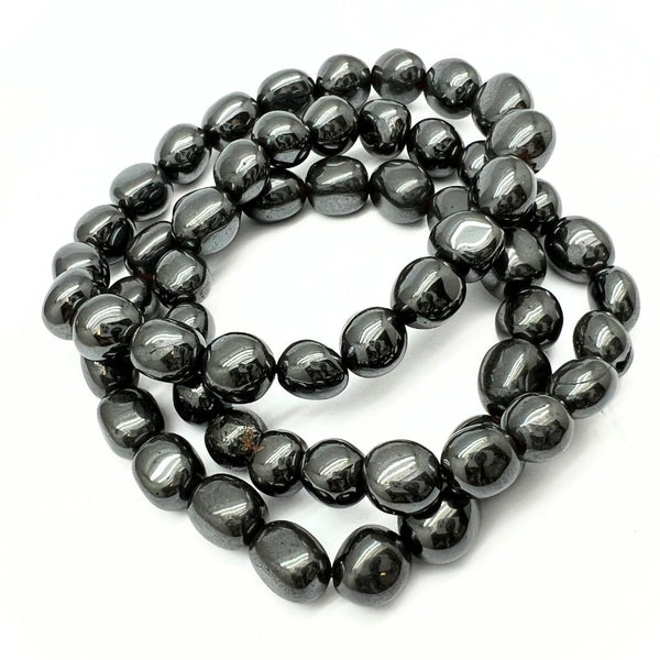 Hematite, tumbled bracelet