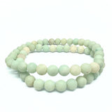 Matte amazonite bracelet 6 mm in 2 sizes