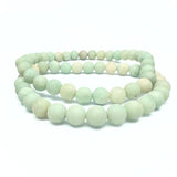 Matte amazonite bracelet 6 mm in 2 sizes