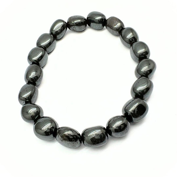 Hematite, tumbled bracelet