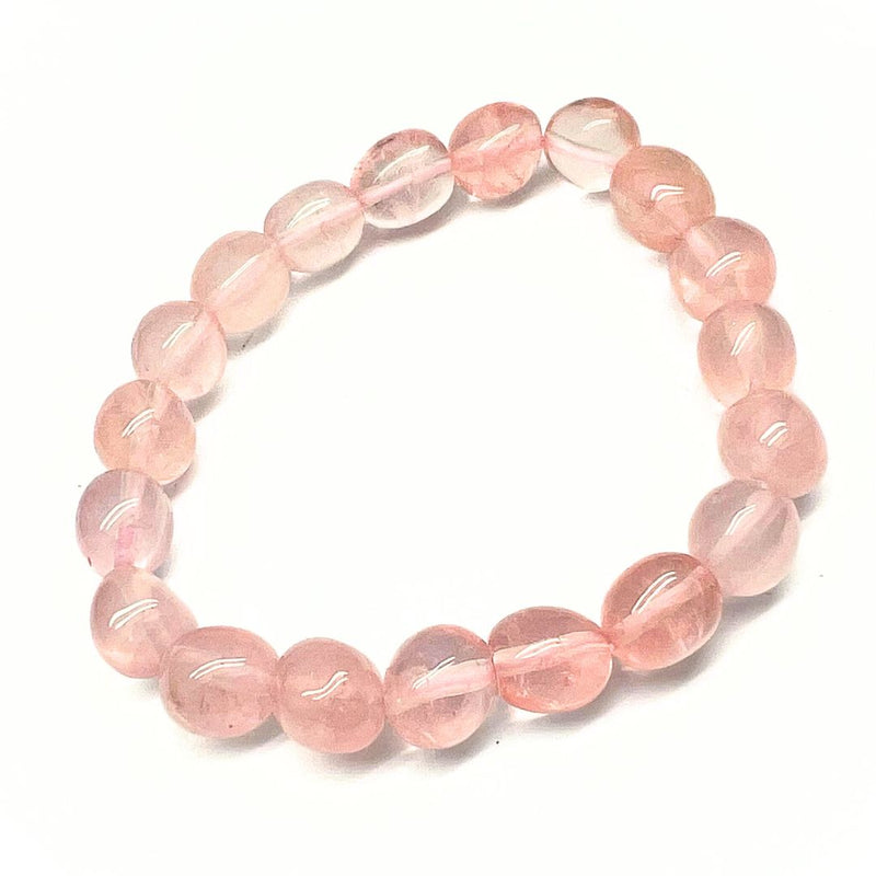 Rose quartz tumbled bracelet AA