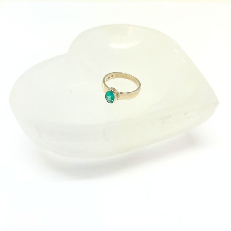 Selenit, hjärtformad skål