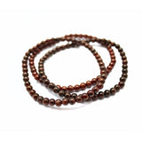 Granat armband med runda pärlor 4 mm