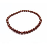 Granat armband med runda pärlor 4 mm