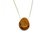 Picture jasper necklace with silver or gold plated chain