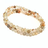 Månsten, fasettslipat armband 4 mm