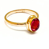 Tourmaline, pink in silver ring