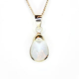Rock crystal, Dew crystal drop silver pendant