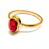 Tourmaline, pink in silver ring