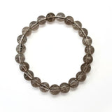 Smoky quartz, bracelet with 8 mm A quality beads