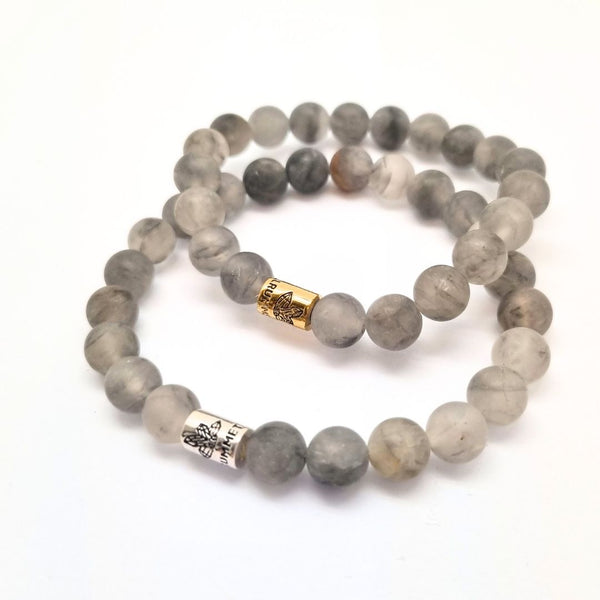 Cloud quartz matte grinding bracelet