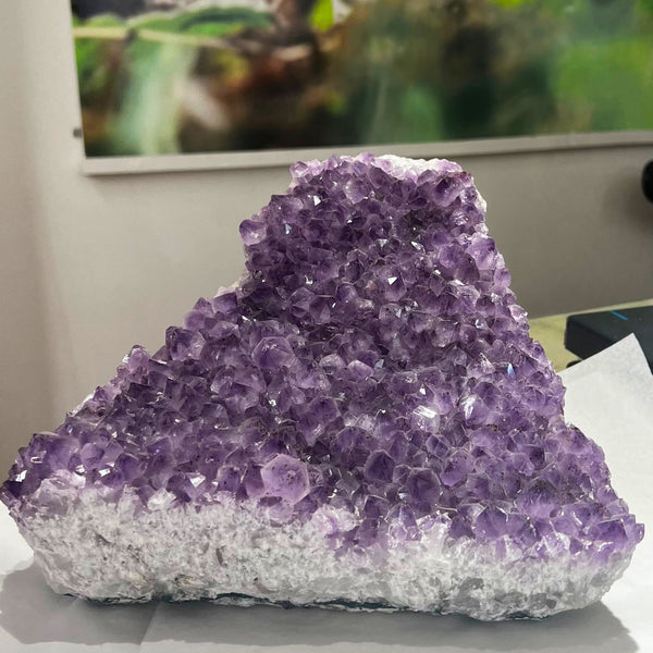 Amethyst horizontal or vertical cluster