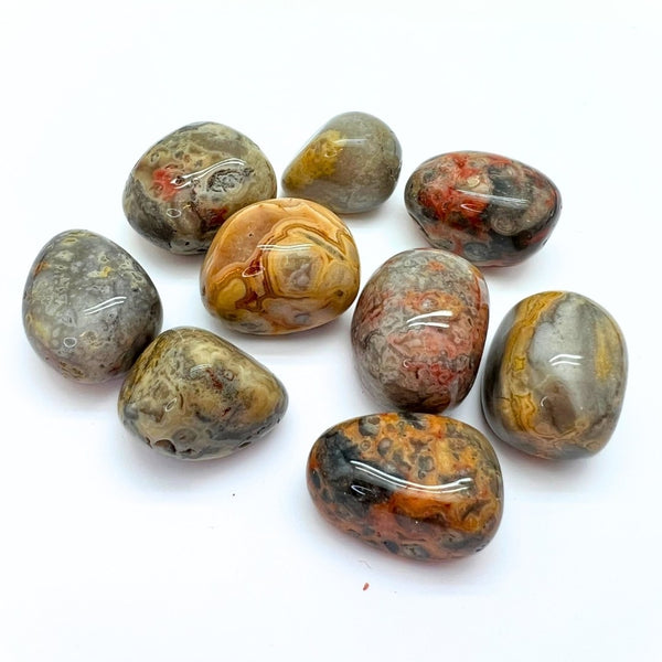 Agate orange, per piece