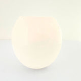 Ljuslykta, rund äggformad vit selenit