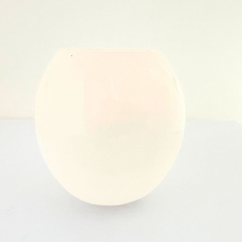 Ljuslykta, rund äggformad vit selenit