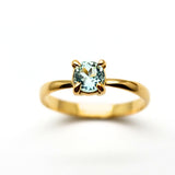 Topaz blue ring in gold vermeil