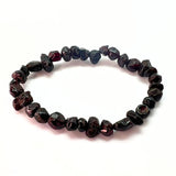 Garnet tumbled small stone bracelet