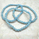 Angelit AA, faceted bracelet 4mm