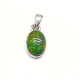 Opal toppkvalitet ovalt sterling silverhänge