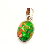 Opal toppkvalitet ovalt sterling silverhänge