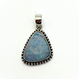 Opal large pendant with irregular filigree