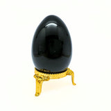Obsidian black, stone egg